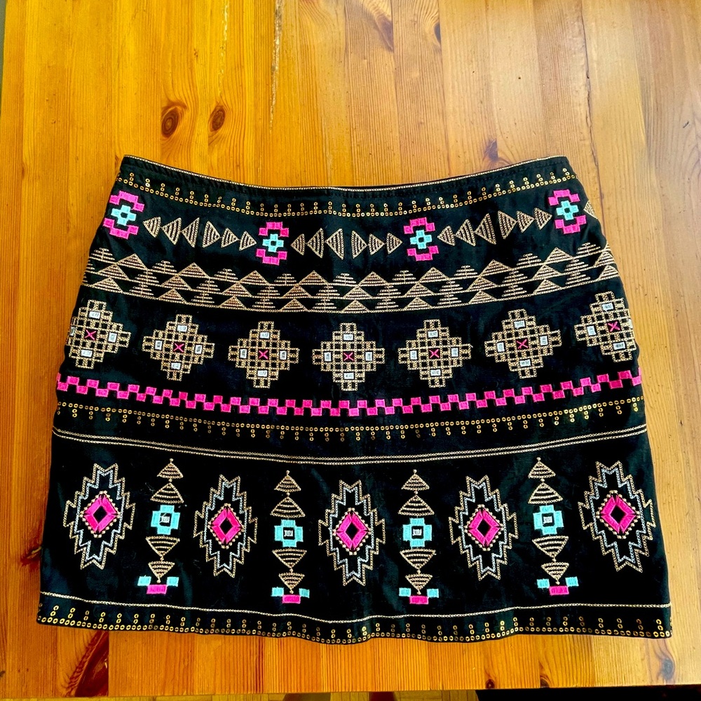 Bohemian style mini skirt